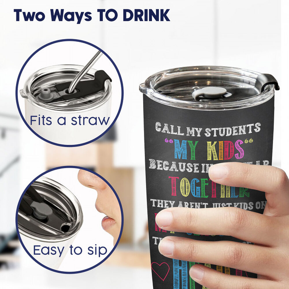 Personalized 20oz Tumblers for Math Teacher, Back To School Gifts for Women, Teach Love Inspire Slogan - ettee.com - Ettee - Inspire Slogan