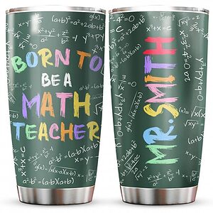 Personalized Math Teacher Tumbler - Back To School Gift for Him - Born To Be A Math Teacher Slogan - Ettee - Be A