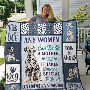 A Mother But It Takes Someone Special To Be A Dalmatian Mom Quilt Blanket - Super King - Ettee